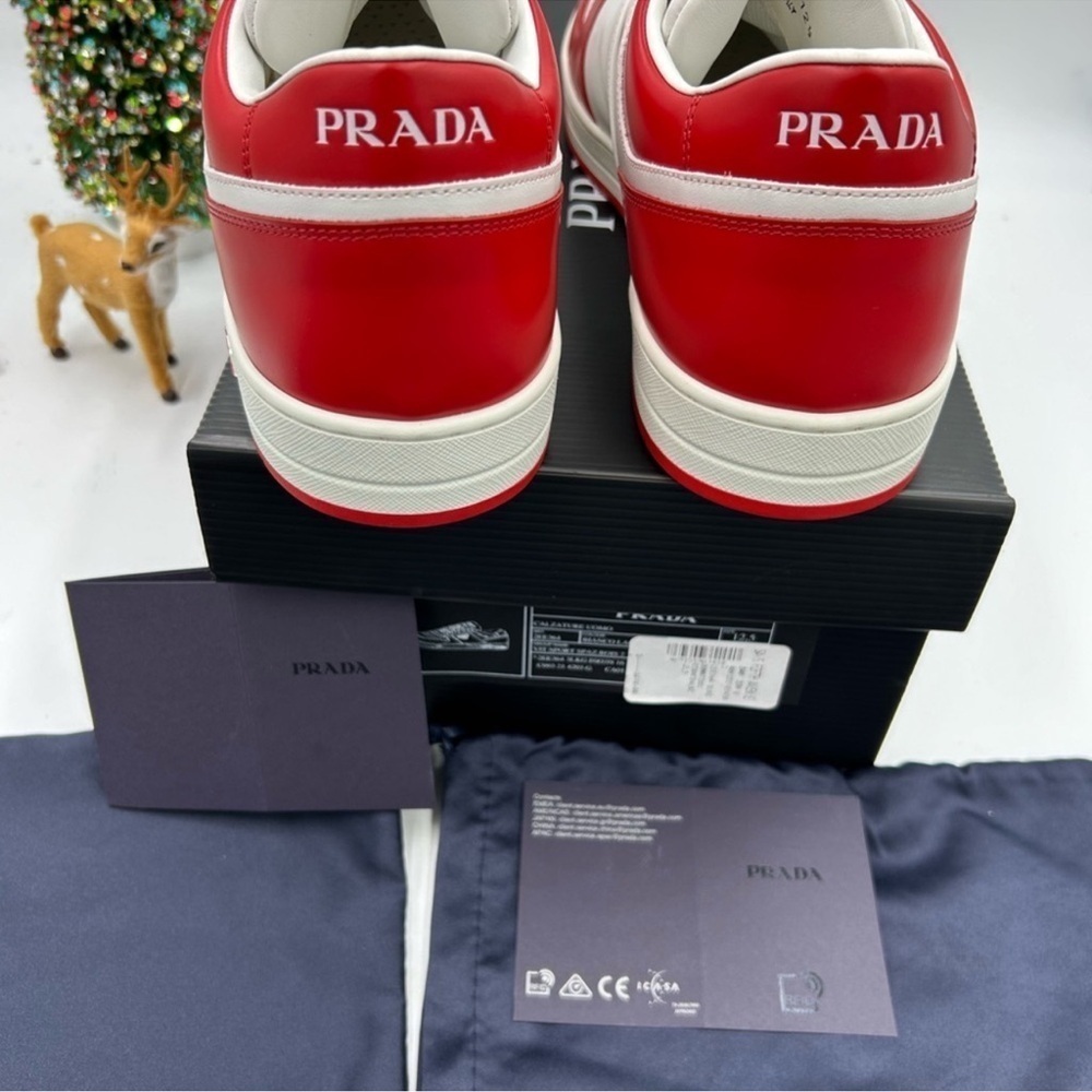 Men’s Prada downtown logo low top sneakers size 12.5 made in Italy - Picture 6 of 12
